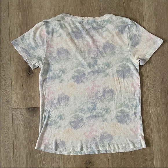 Rails Women's The Cara V Neck T-Shirt Rainbow Tie Dye Sz M Short Sleeve *L23 - Picture 2 of 2